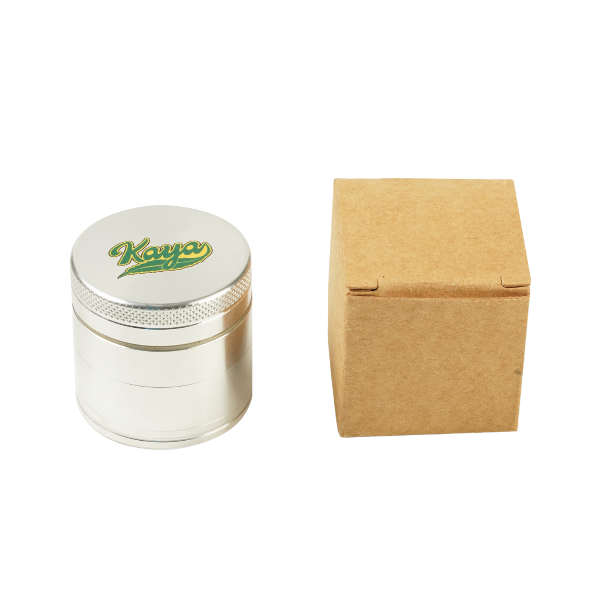 Kaya LeGrandeur 4-Part Grinder with Elegant Silver Coating 40mm - 63mm (10units/box)