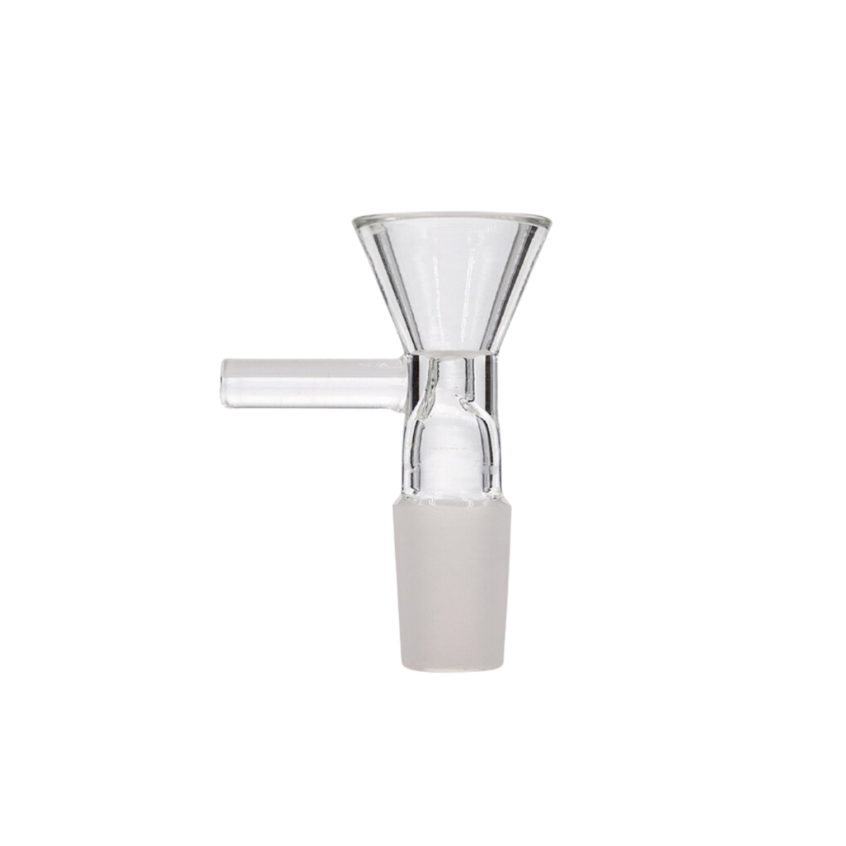 Clear Male 14mm Cone Bowl with Handle