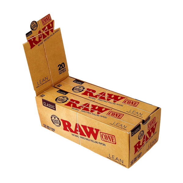 Full Box Raw Classic Lean Pre-rolled Cones 12 Packs