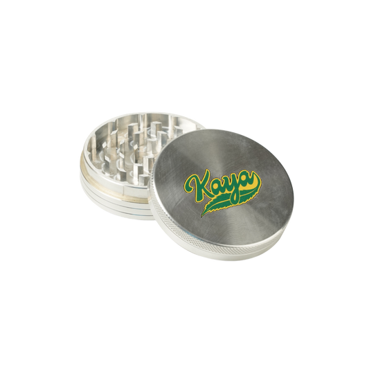 Kaya Grandeur 2-Part Grinder with Silver Coated Compact Design