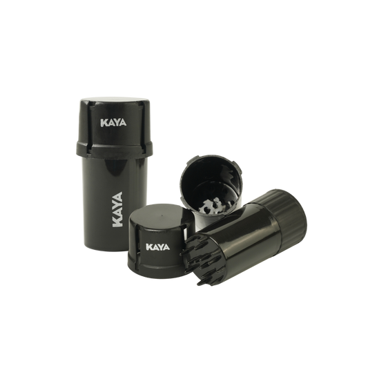 Kaya GrindTainer - Portable Herb Grinder with Storage