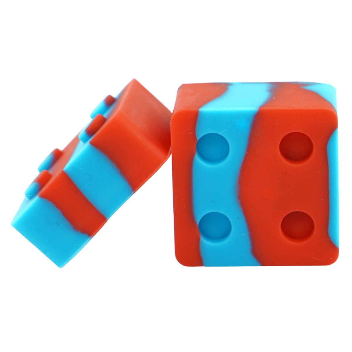CubeCraze 9ml Square Silicone Dab Container - Vibrant Dual - Tone Design - greenmart.com.au