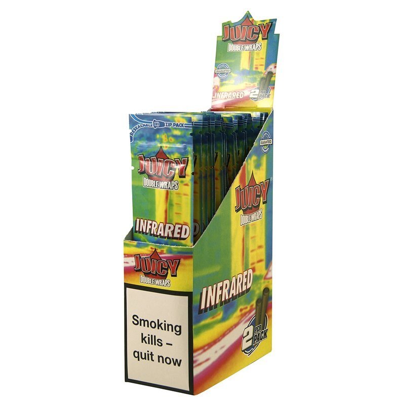 Full Box Juicy Jays Hemp Flavoured Wraps Red Alert, Blue, Tropical, Original, Purple, Infrared or Manic - greenmart.com.au