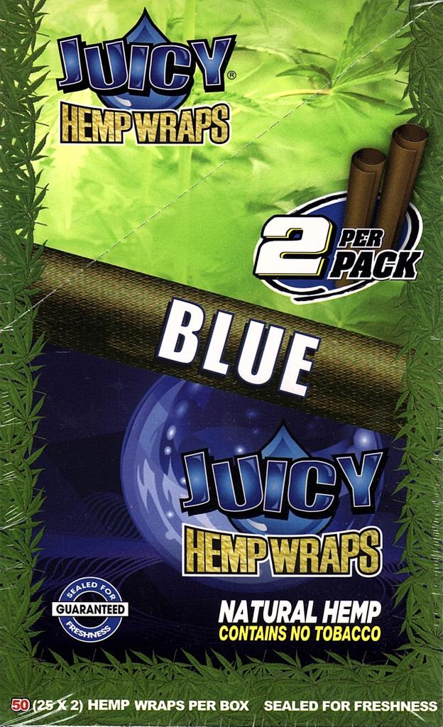 Full Box Juicy Jays Hemp Flavoured Wraps Red Alert, Blue, Tropical, Original, Purple, Infrared or Manic - greenmart.com.au