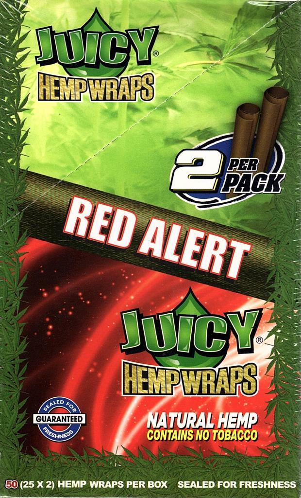 Full Box Juicy Jays Hemp Flavoured Wraps Red Alert, Blue, Tropical, Original, Purple, Infrared or Manic - greenmart.com.au