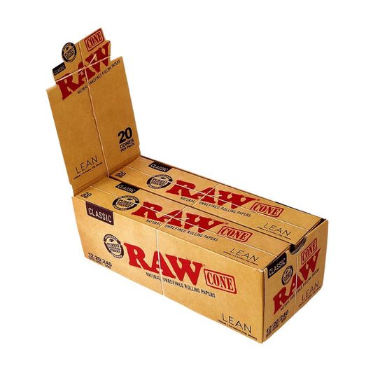 Full Box Raw Classic Lean Pre - rolled Cones 12 Packs - greenmart.com.au