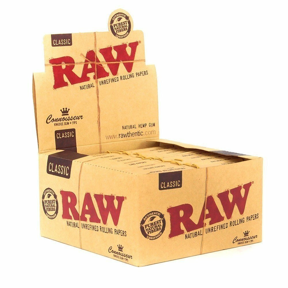 Full Box - Raw Connoisseur Kingsize + Tips - greenmart.com.au