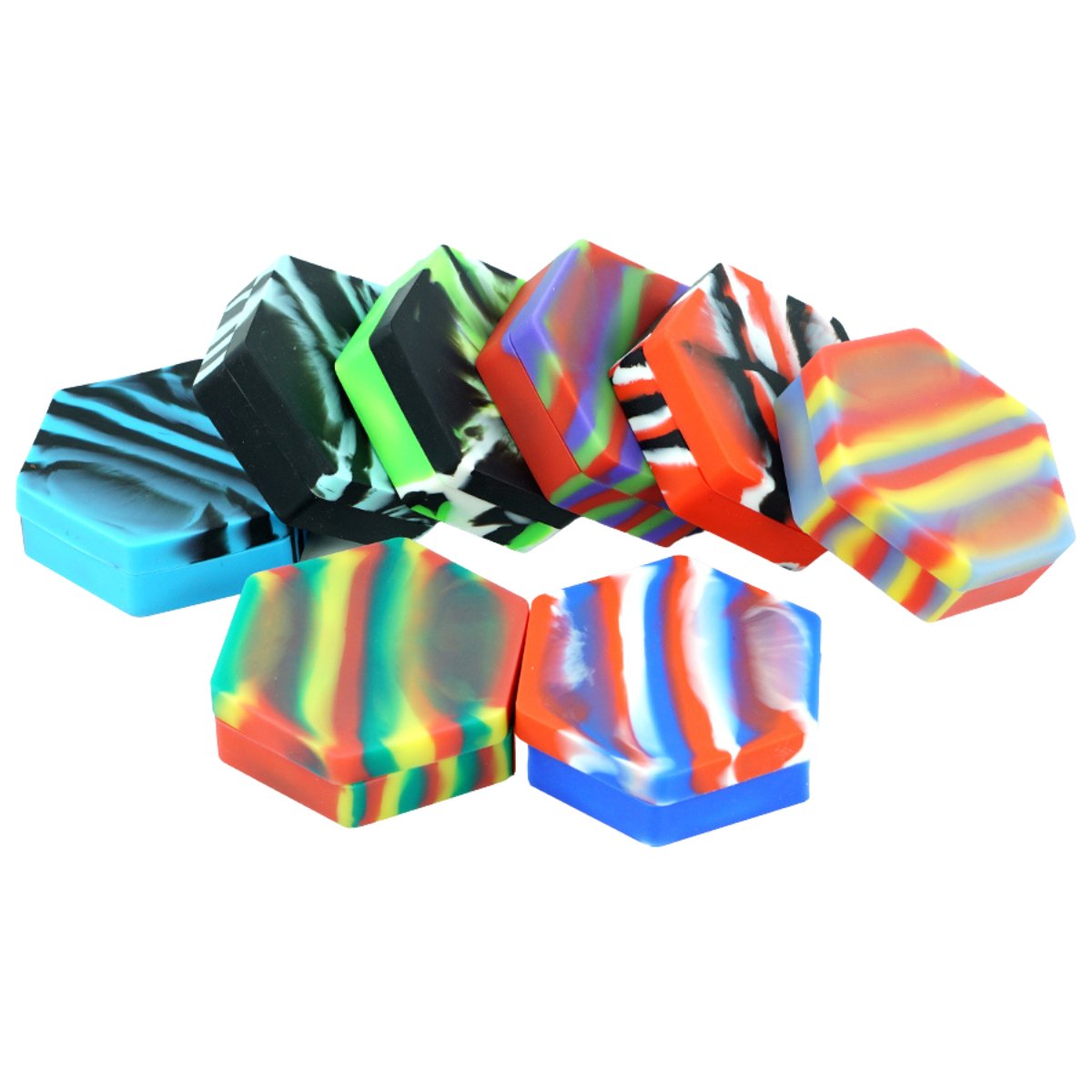 HexaHive 110ml Silicone Dab Container - Non - Stick, Split - Section, Dual - Compartment Honeycomb Design - greenmart.com.au