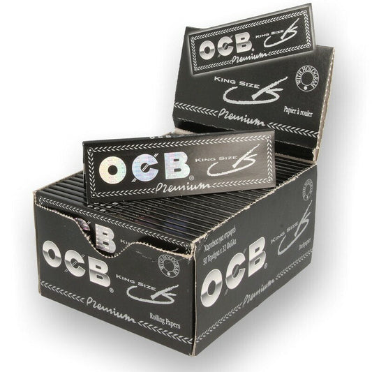 OCB Premium Kingsize Smoking Papers Box with 50 Packs - greenmart.com.au