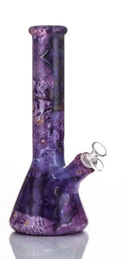 Purple Glass Bong - 30 cm - greenmart.com.au