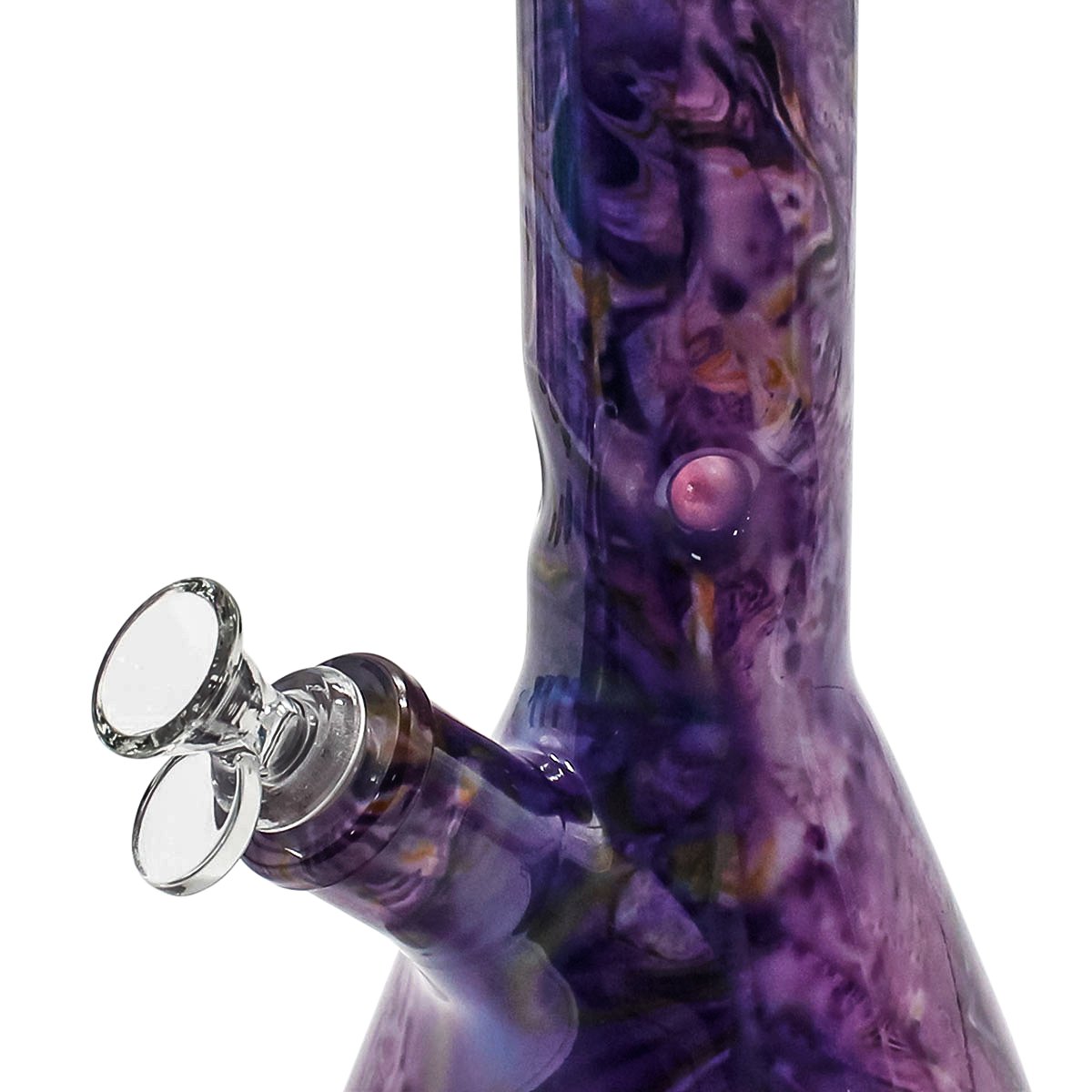 Purple Glass Bong - 30 cm - greenmart.com.au
