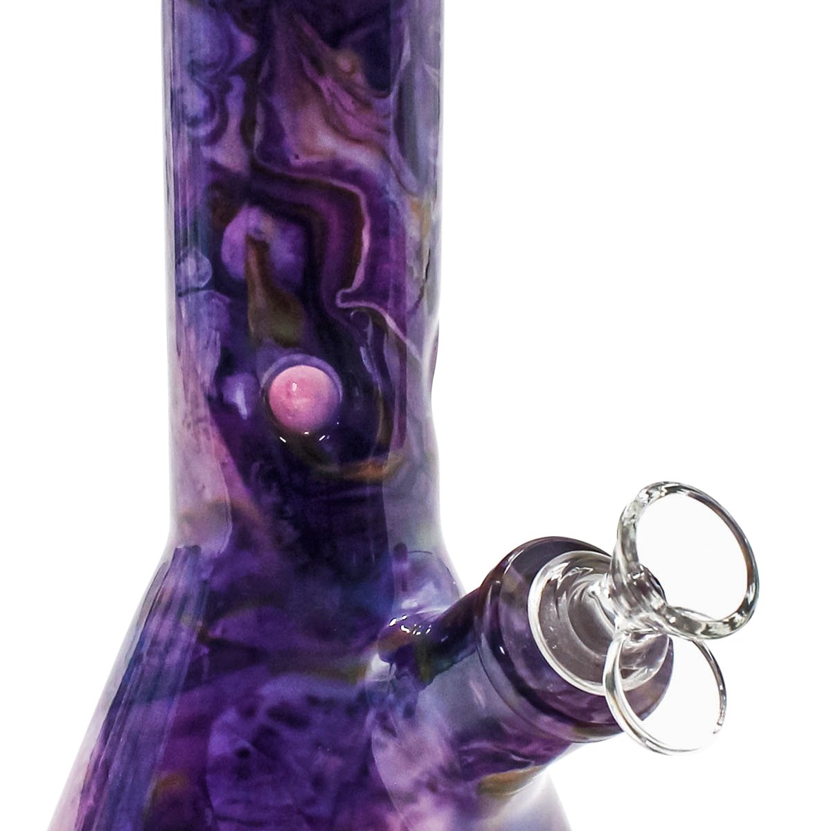 Purple Glass Bong - 30 cm - greenmart.com.au