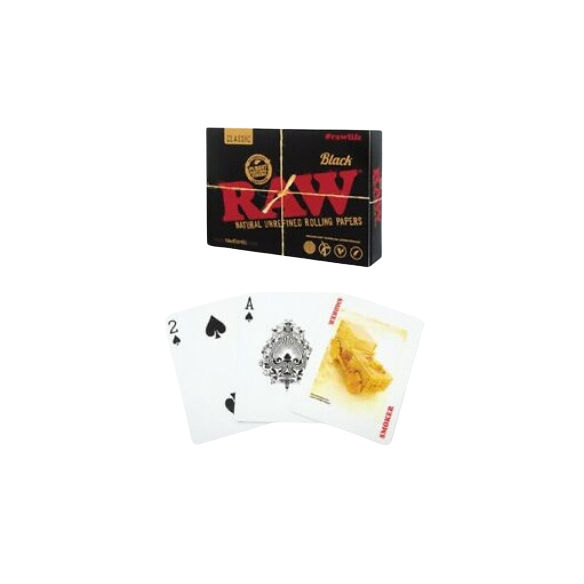 Raw Black Playing Cards - greenmart.com.au
