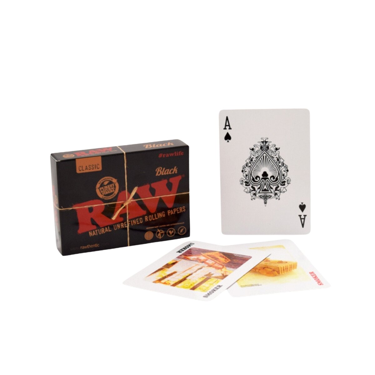 Raw Black Playing Cards - greenmart.com.au