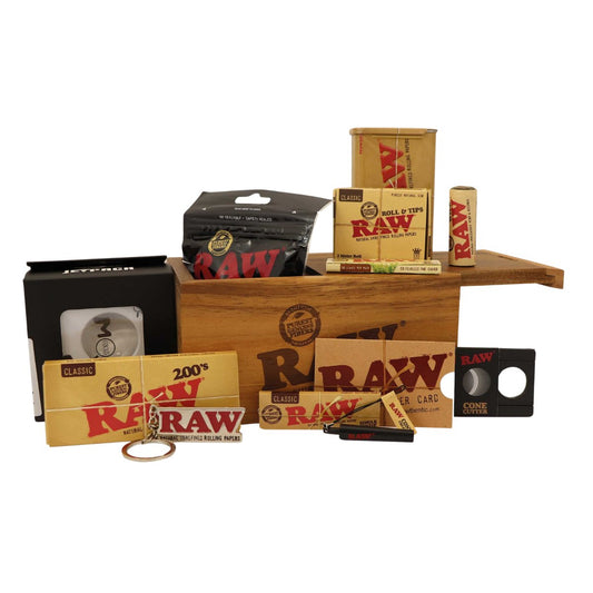 RAW Mega Box Starter Set - Complete Smoking Essentials Kit - greenmart.com.au
