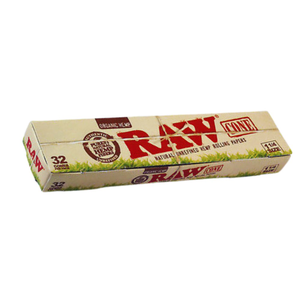 Raw Organic Pre - Rolled 1 1/4 32 Cones - greenmart.com.au