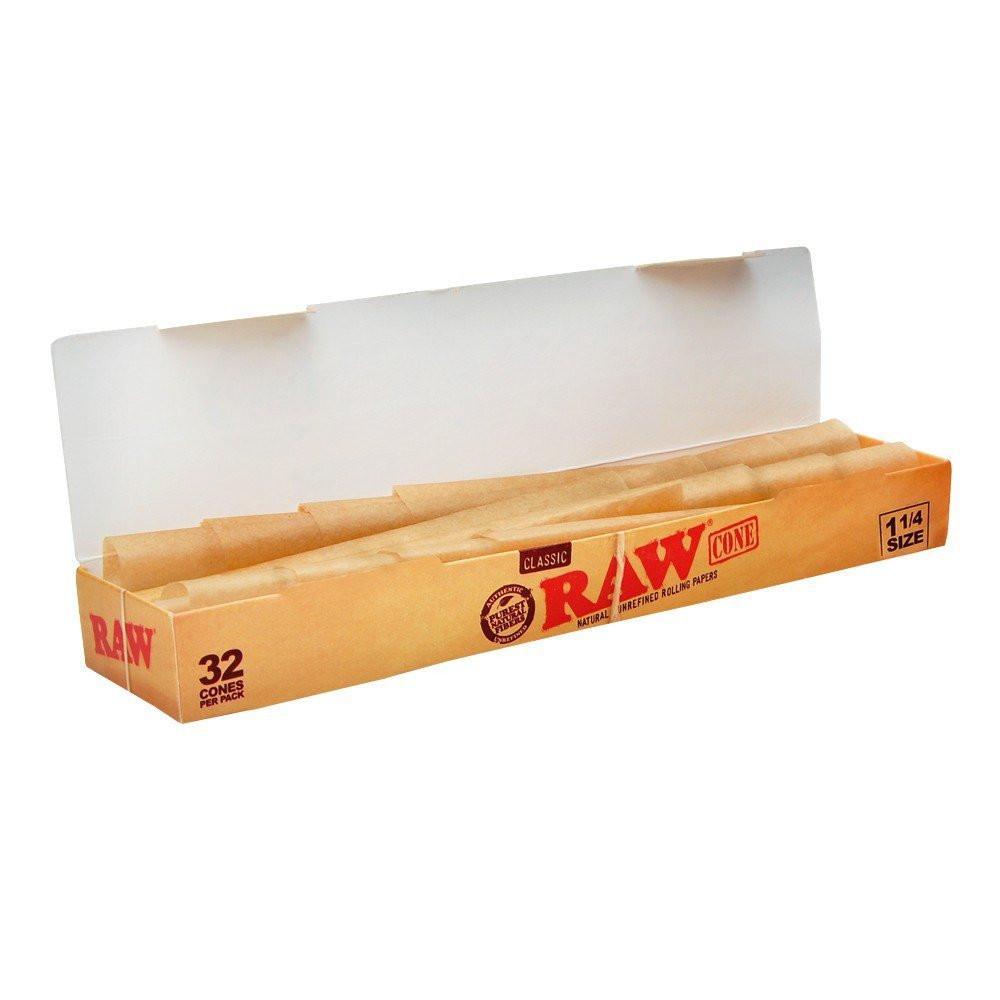 Raw Pre - Rolled 1 1/4 Classic 32 Cones - greenmart.com.au