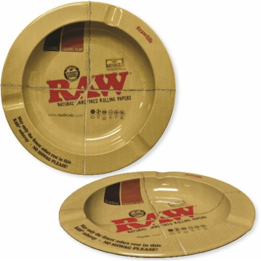 Raw Small Round Metal Ashtray - greenmart.com.au