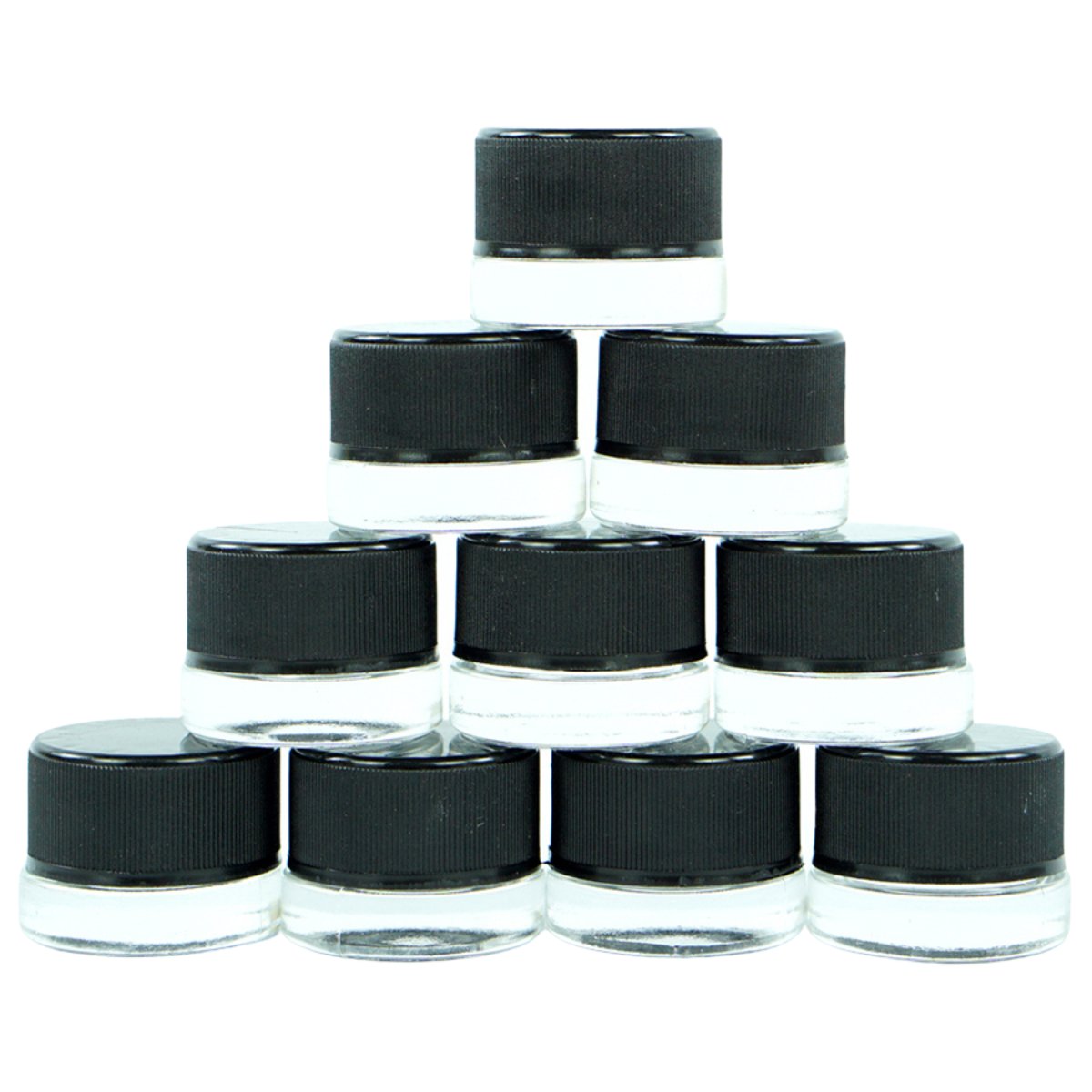 SafeKeep 5ml Child - Resistant Glass Jar - Clear Round Container with Secure Black Lid - greenmart.com.au