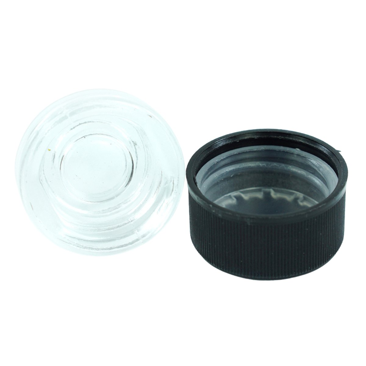 SafeKeep 5ml Child - Resistant Glass Jar - Clear Round Container with Secure Black Lid - greenmart.com.au