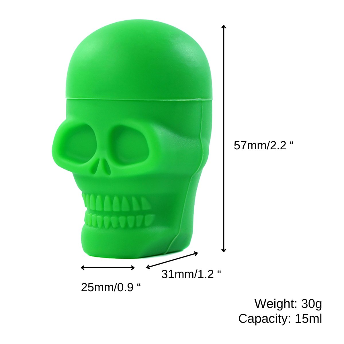 Skull King 15ml Silicone Concentrate Jar - Compact, Non - Stick, Edgy Design - greenmart.com.au