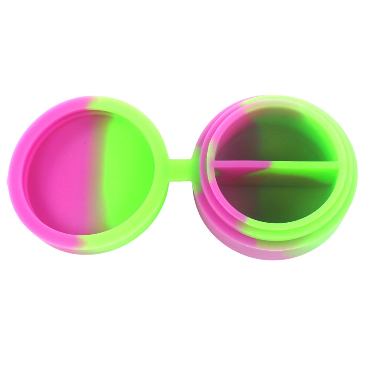 TwinTreasure 7ml Dual - Chamber Silicone Concentrate Container - Sleek, Non - Stick, and Colorful - greenmart.com.au