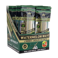 Full Box King Palm Super Slow Burning Wraps Pack with 2 Mini Rolls - Watermelon Wave