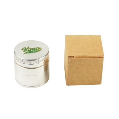 Kaya LeGrandeur 4-Part Grinder with Elegant Silver Coating 40mm - 63mm (10units/box)