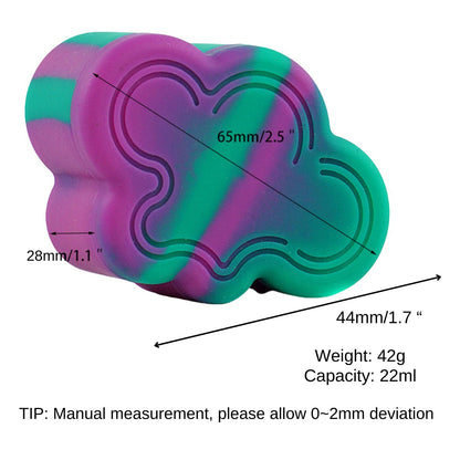 22ml Cloud - Shaped Silicone Concentrate Container - Non - Stick and Compact - greenmart.com.au