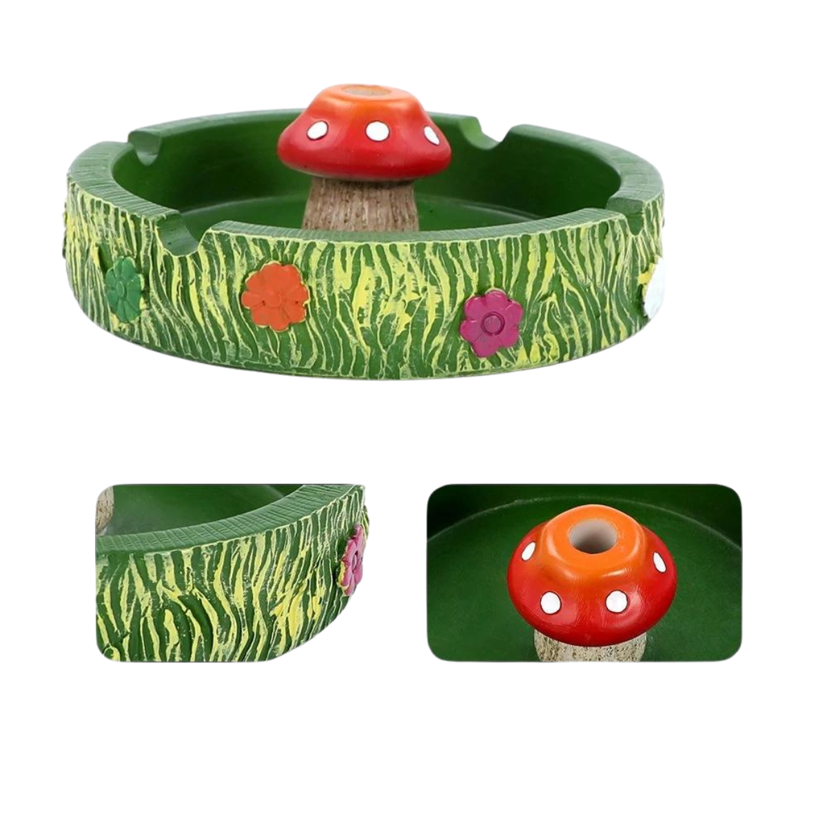 Kaya Resin Round Mushroom Ashtray - Unique Design for Stylish Smoking