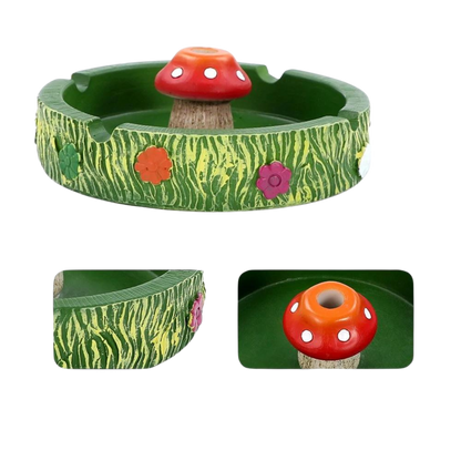 Kaya Resin Round Mushroom Ashtray - Unique Design for Stylish Smoking