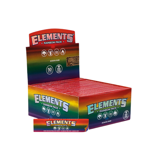 Elements Rainbow King Size Slim Rolling Papers – Full Box