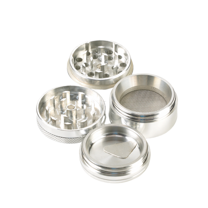 Kaya LeGrandeur 4-Part Grinder with Elegant Silver Coating 40mm - 63mm (10units/box)