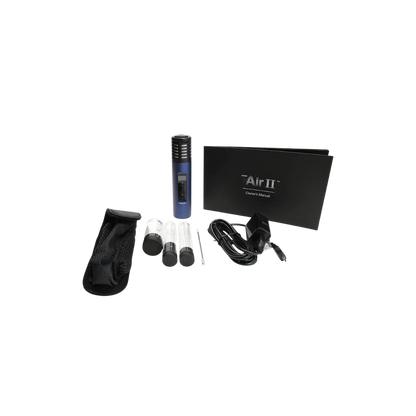 Portable Arizer Air II Mystic Blue vaporizer for heating dry herb materials