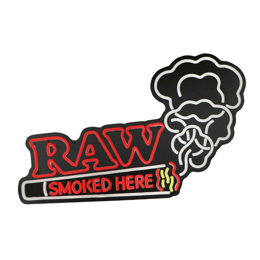 RAW Smoked Here LED Sign