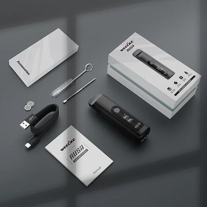 Portable Weecke Rush vaporizer for heating dry herb materials