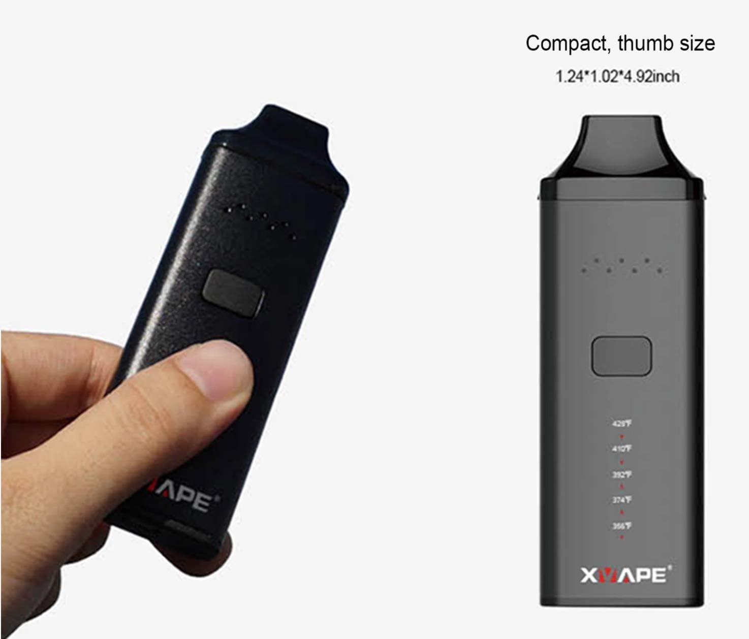 Pocket-sized XVAPE Avant dry herb vaporizer with efficient heating capability