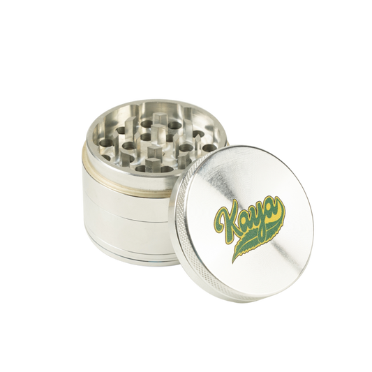 Kaya LeGrandeur 4-Part Grinder with Elegant Silver Coating 40mm - 63mm (10units/box)