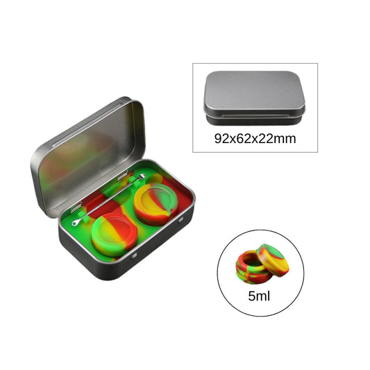 Concentrate Companion Kit - Metallic Tin Case with Non - Stick Silicone Containers - greenmart.com.au