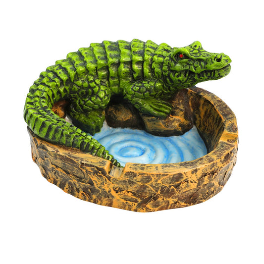 GatorGuard Decorative Resin Ashtray - Artistic Alligator Design - greenmart.com.au