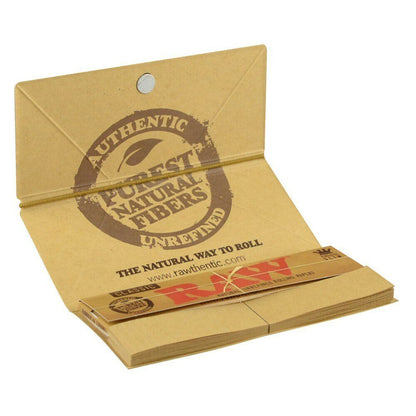 Raw King size Slim Artesano Papers, Tray and Tips Box with 15 Packs - greenmart.com.au