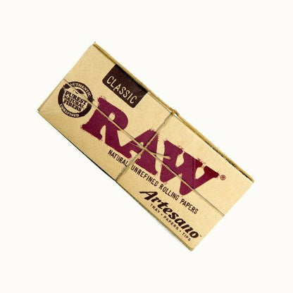 Raw King size Slim Artesano Papers, Tray and Tips Box with 15 Packs - greenmart.com.au