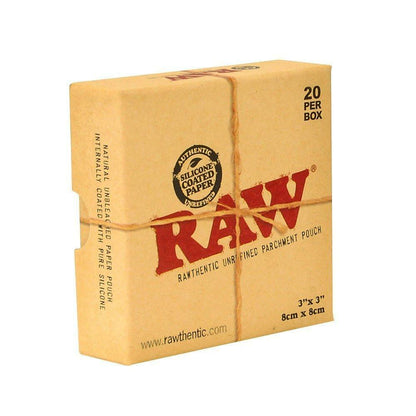 RAW Parchment Papers Pouches: 20 per Box - greenmart.com.au