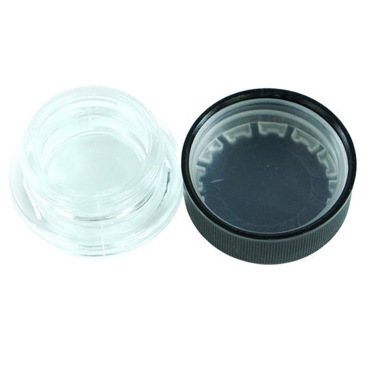 SafeKeep 9ml Child - Resistant Glass Jar - Clear Round Container with Secure Black Lid - greenmart.com.au