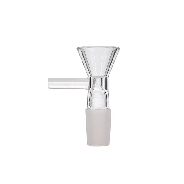 Clear Male 14mm Cone Bowl with Handle
