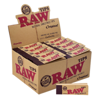 Raw Smoking Unbleached Tips 50 Booklets Per Box