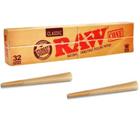 Raw Pre-Rolled Kingsize Classic Cones - 32 Cones